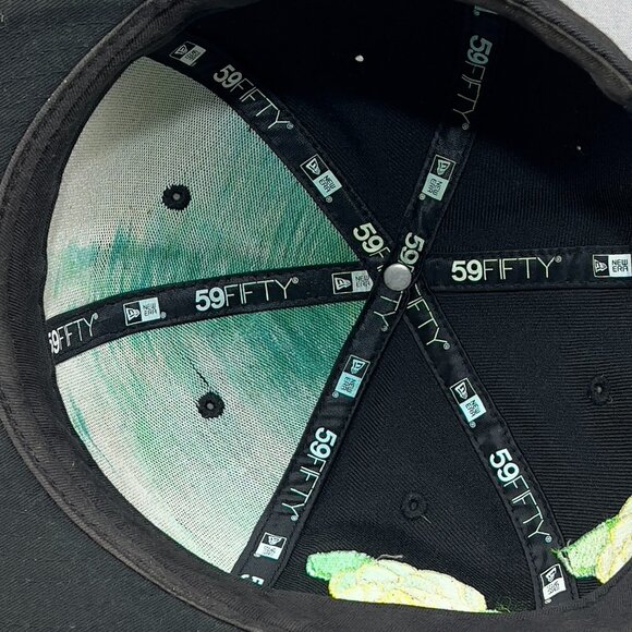 New Era New York Yankees MLB Fitted 8 Hat Cap 59fifty Black Baseball Roses Mens - Picture 11 of 16